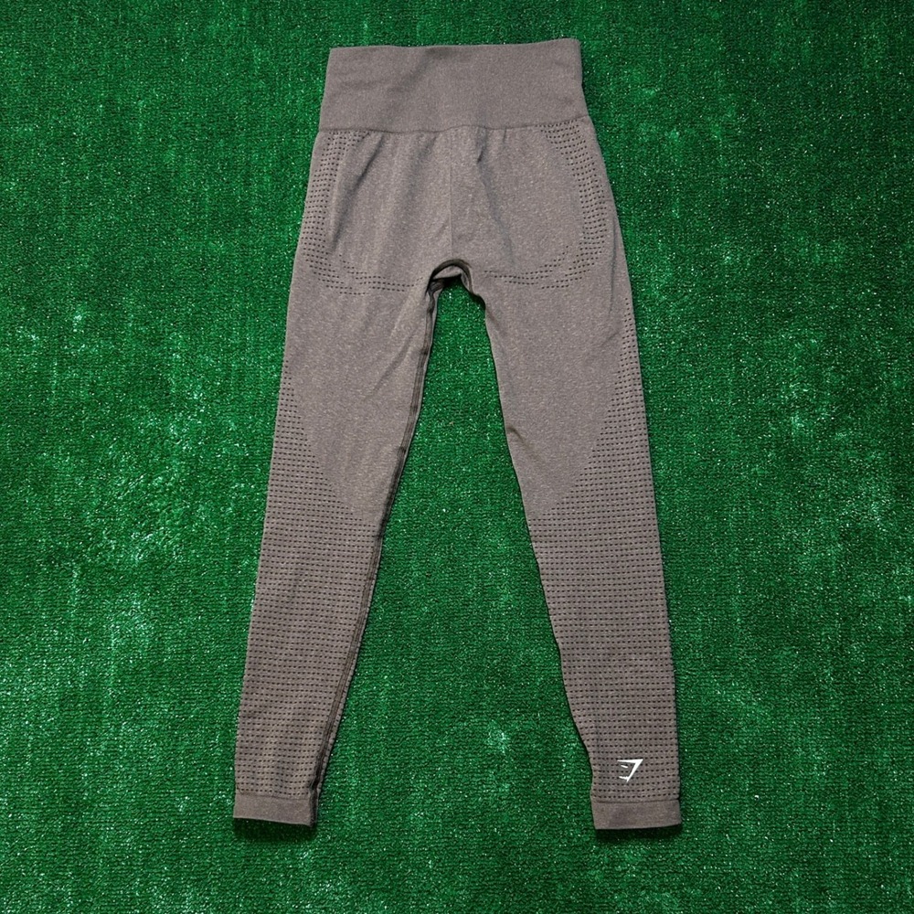 Gymshark Vital Seamless High Waisted Leggings Espresso Marl XS B1A2B-NBBW - Picture 3 of 11